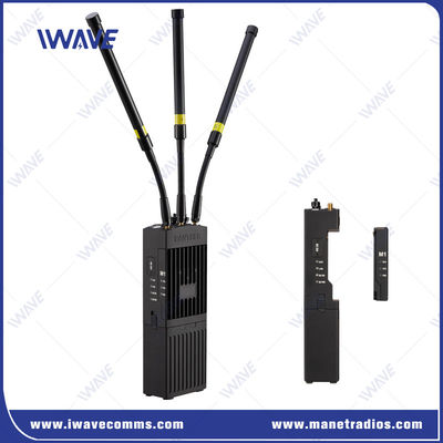 NLOS 3km Cofdm Tactical 2x2 MIMO Radio เครื่องส่งวีดีโอมือถือแบบไร้สาย